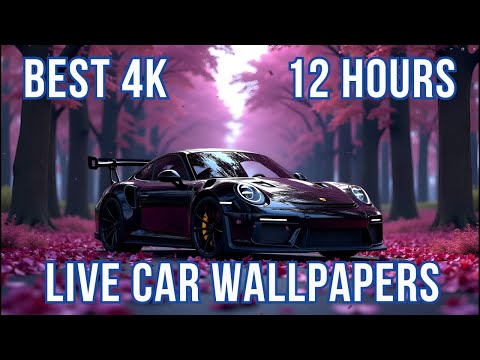 Porsche GT3 RS 4K Live Wallpaper | 12 Hours Cinematic Pink Car Background