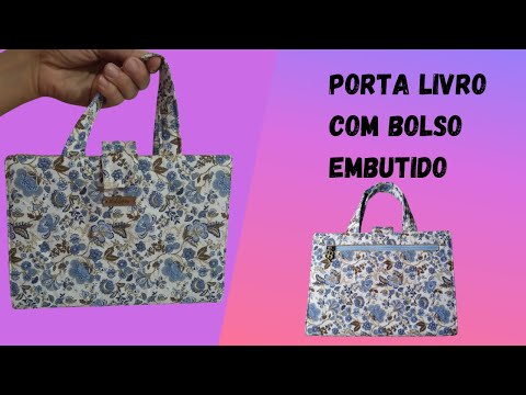 Porta livro com bolso embutido - DIY porta Bíblia