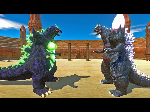 SUPER GODZILLA VS SPACE GODZILLA AT THE ARENA - Animal Revolt Battle Simulator
