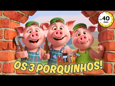 DESENHO OS TRÊS PORQUINHOS E O LOBO! 40 MIN #desenhoinfantil  #ostrêsporquinhos