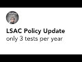 2019 LSAC Test Limit Update -  (3 LSATs/year) - See video description for details