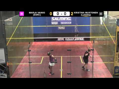 Salming Squash Open Kristina Mustonen LahtiSq - Marja Vainio ESRC