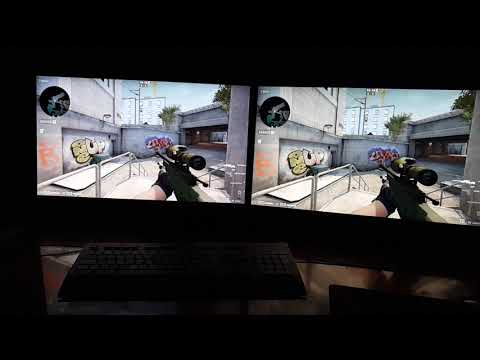 HP x27i vs. Dell S2721DGF - SLOW MOTION Comparison of input lag / reaction time. Part 1