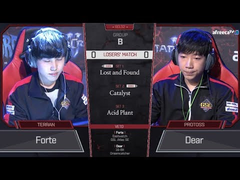 [2018 GSL Season 3] Code S Ro.32 Group B Match4 Forte vs Dear