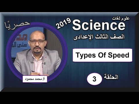 علوم لغات الصف الثالث الإعدادى 2019 - الحلقة 03  - Types Of Speed