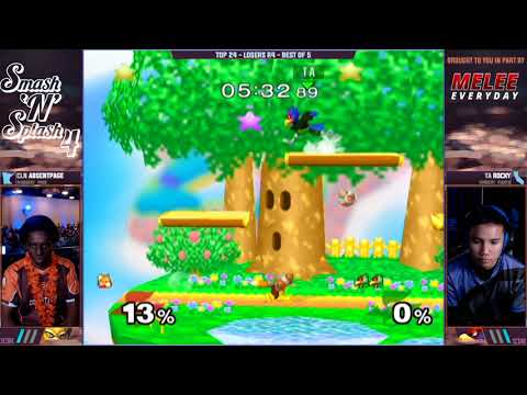 Smash'N'Splash 4 TOP 32 LOSERS - CLN | AbsentPage (Fox) vs TA | Rocky (Falco)