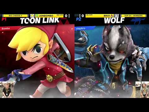 Big Cheese 3 SSBU: Jon Bombo vs Bro1 (Toon Link vs Wolf) - Losers Top 16