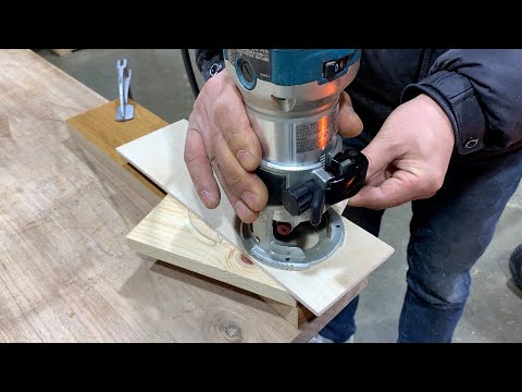 Most Simple Trim Router Circle Cutting Jig / Woodworking Skill