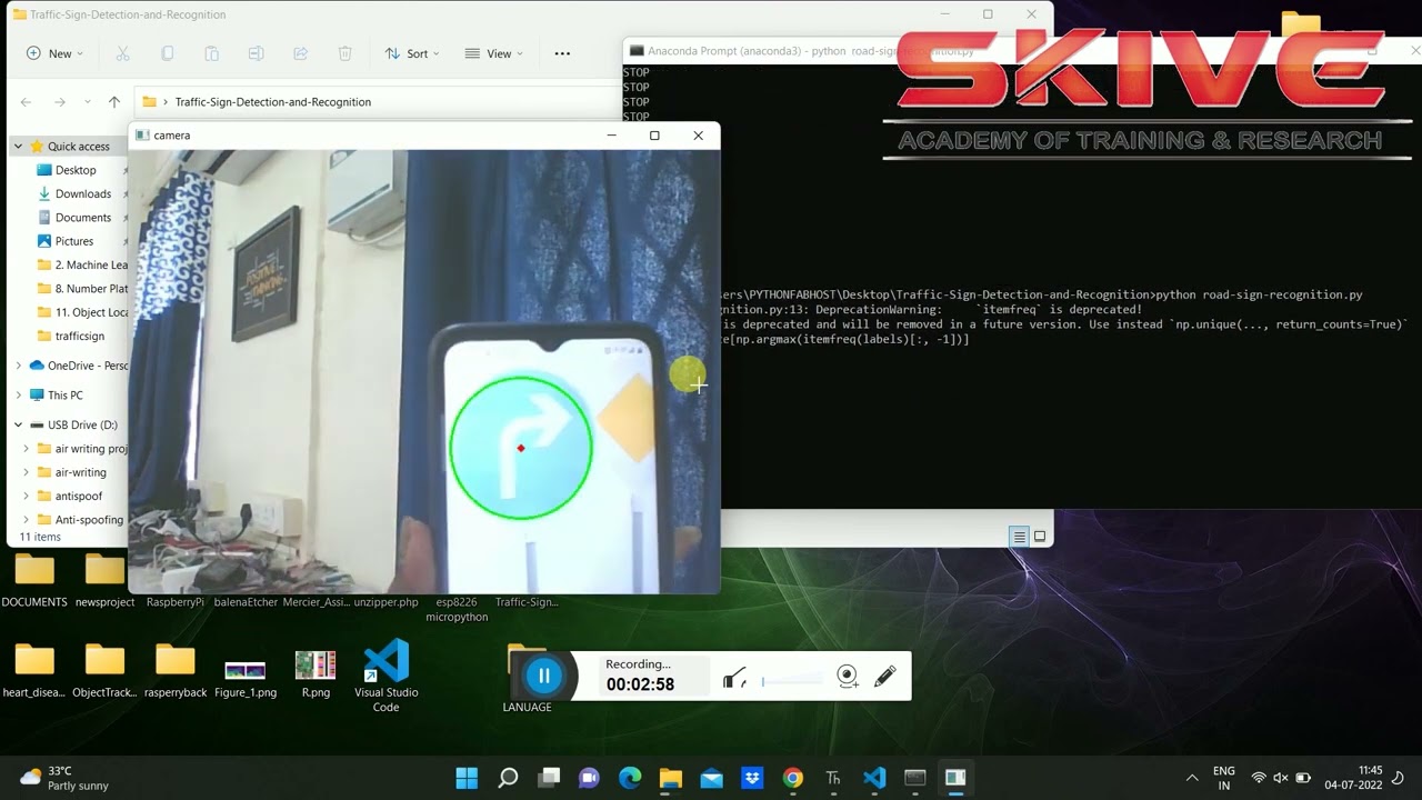 TRAFFIC SIGN DETECTION AND RECOGNITION BASED ON CONVOLUTIONAL NEURAL NETWORK | #pythonprojects