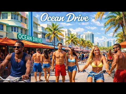 MIAMI 🇺🇸 | Ocean Drive Vibes & Iconic Beach Walk 🌴 | South Beach [FULL TOUR 4K]