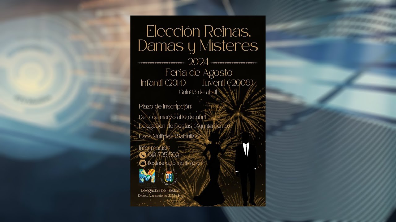 Plazo de presentación en el certamen de reina, damas y místeres