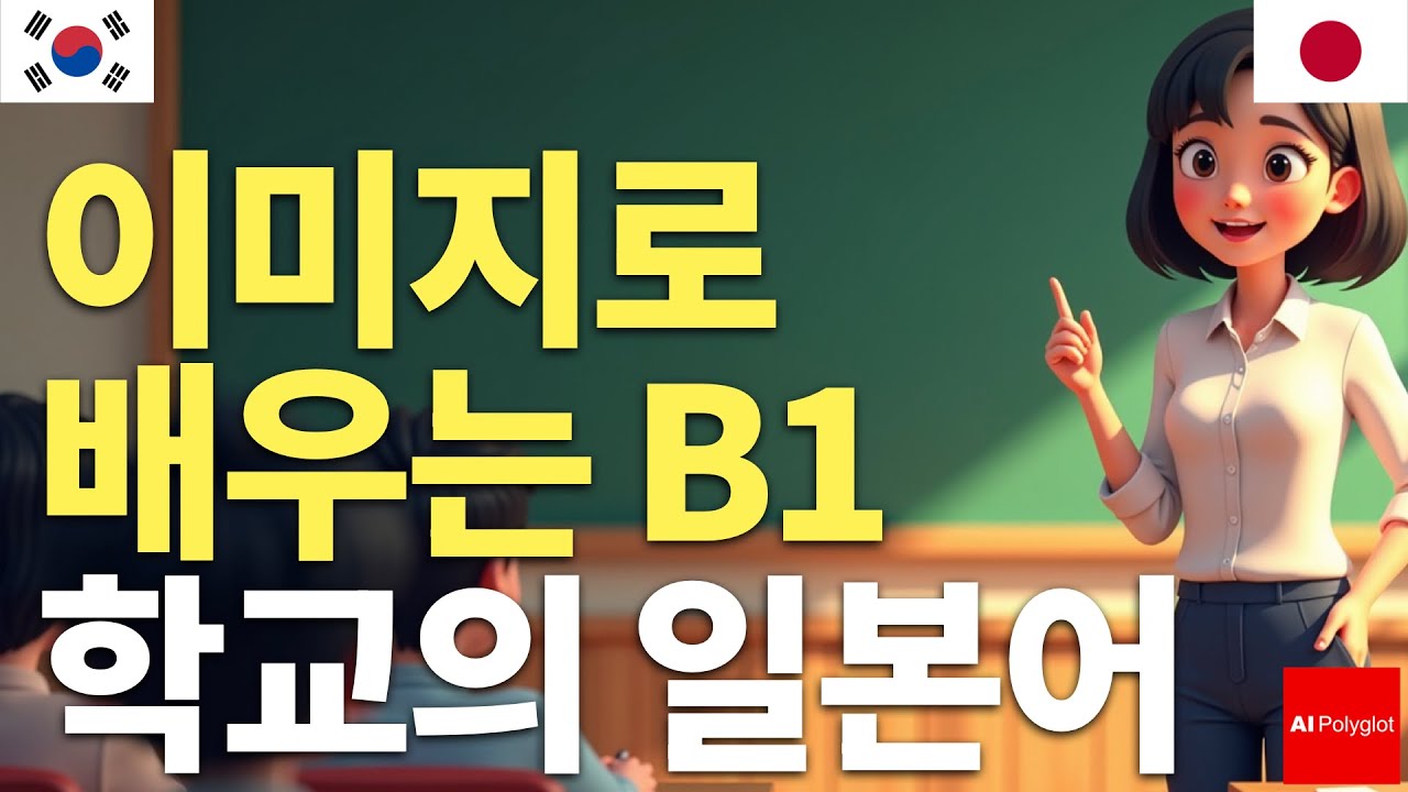 이미지로 배우기 B1 학교 일본어 | 자연스러운 듣기 | 히라가나 병기 | 일본어 배우기