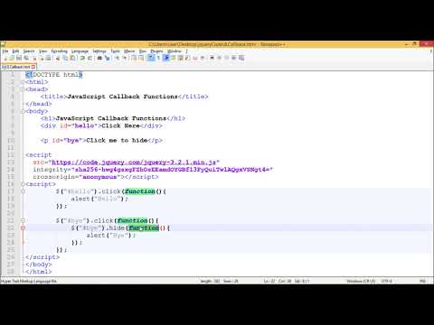 Jquery Javascript Callbacks Functions