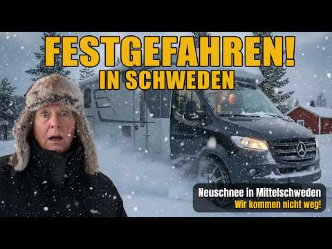 Neuschnee in Schweden – wir fahren uns fest