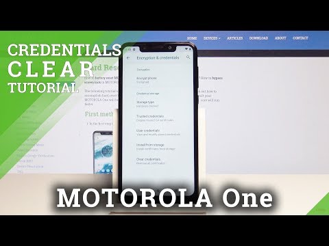 How to Clear Credentials in Motorola One - Delete Licenses