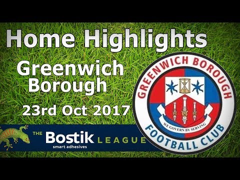 Carshalton Athletic vs Greenwich Borough FC Bostik League 24.Oct.2017