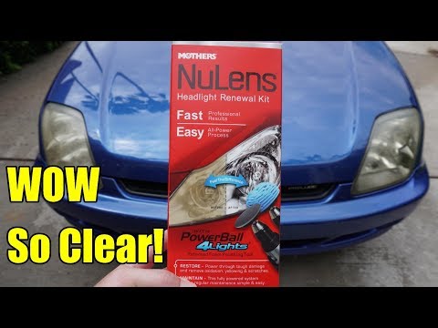 Mothers NuLens Headlight Renewal Kit Review 2019. Honda Prelude.