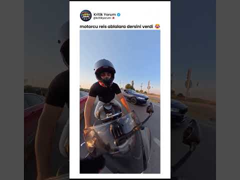 Motorcudan ablalara yarış dersi 😅🏍️ #komikyorumlar