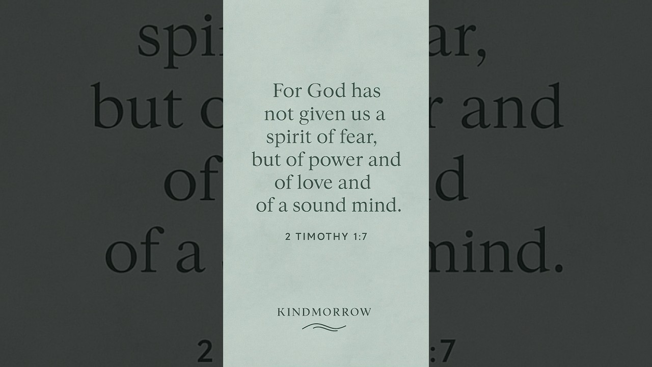 2 Timothy 1:7 | Bible Verse for Overcoming Fear