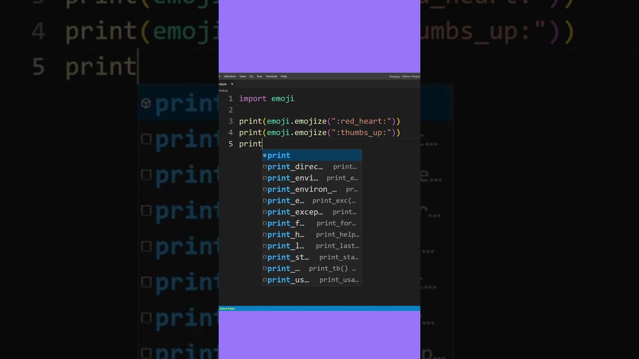 Python Tutorial: How to print Emojis in Python (with Unicode) #shorts #pythonprogramming #emojis
