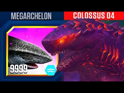 UPGRADE MEGARCHELON LEVEL 9999 VS COLOSSUS 04 | JURASSIC WORLD THE GAME