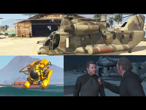 helicopter and submarine mission - the merryweather heist - gta v #gta5 #livestreamgames #games