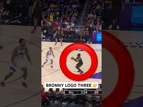 Bronny pulls up from the logo!