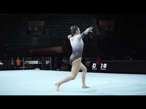 Maia Fishwick NZL FX podium training   2019 World Championships in Stuttgart