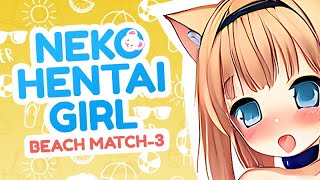 Neko Hentai Girl: Beach Match-3 - Official Gameplay Trailer (Puzzle Steam Game)