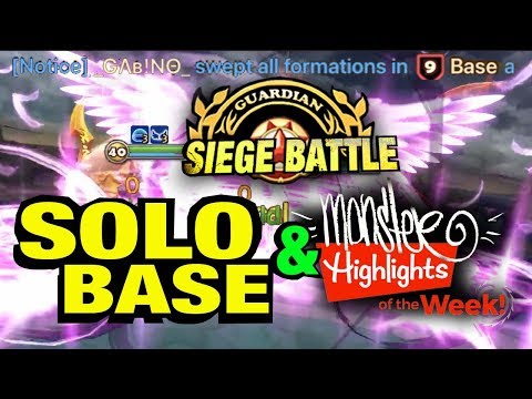 Summoners War - Guardian Siege - SoLo Base + Monster Highlights of the Week!
