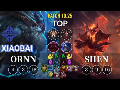 ES Xiaobai Ornn vs Shen Top - KR Patch 10.25