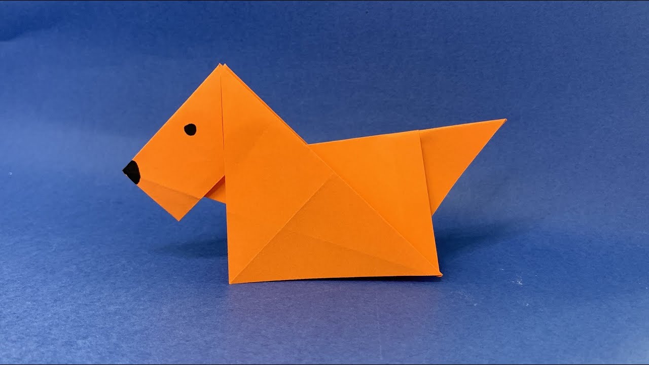 Pies Origami Łatwe | Jak Zrobić Psa z Papieru krok po kroku | Zwierzęta Origami