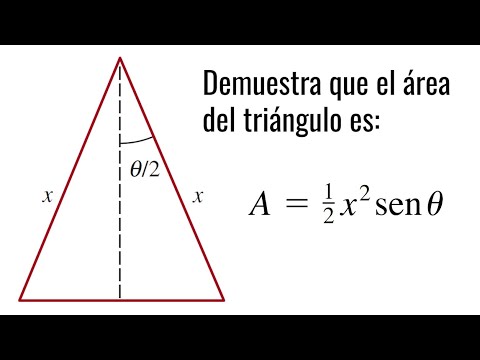 ¿SABES DEMOSTRAR ESTA FÓRMULA PARA EL ÁREA DE UN TRIÁNGULO ISÓSCELES? Trigonometría