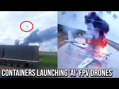 Trucks loaded with AI FPV drones Struck Dozens of Russian Strategic Bombers.
