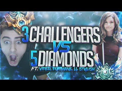 Yassuo | 3 CHALLENGERS VS 5 DIAMOND PLAYERS! Ft. Viper, LL Stylish and Pokimane