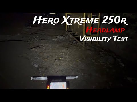 Hero Xtreme 250R Headlight Visibility Test | Night Ride & Static Test | Real Road Review