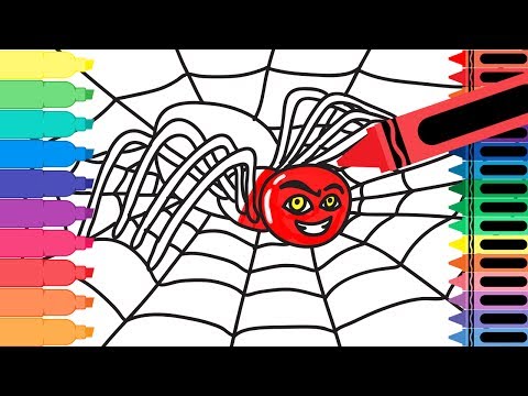 Itsy Bitsy Spider - Nursery Rhymes for Kids - How to Draw an Itsy Bitsy Spider - Learn Drawing