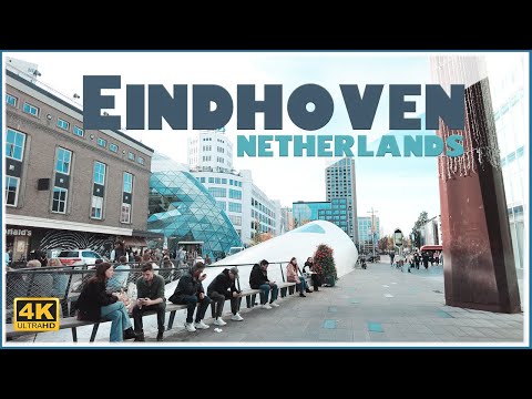 Walking Tour in Eindhoven 🇳🇱 - Fifth largest city of the Netherlands - City Centre - 4k