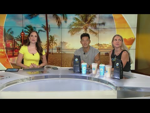 Cali Coffee owners Craig and Rosa Avera stop by to help celebrate National Coffee Day