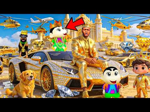 Franklin And Shinchan Touch Anything Become Diamond & Gold in GTA 5 || SHINCHAN GTA 5 VIDEO