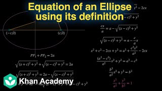 Equation of an ellipse using its definition [Hinglish] | Conic sections | Grade 11 | Math