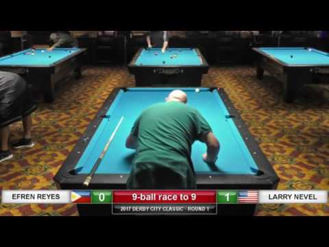 Efren Reyes vs Larry Nevel 2017 Derby City Classic 9-ball