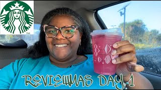REVIEWMAS DAY 1: 🆕 STARBUCKS CRAN-MERRY ORANGE LEMONADE REFRESHER REVIEW #THEREVIEWQUEEN