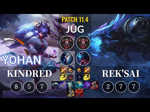HLE yoHan Kindred vs Rek'Sai Jungle - KR Patch 11.4