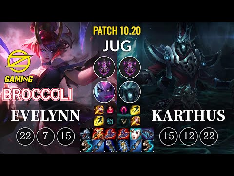 OZ BroCColi Evelynn vs Karthus Jungle - KR Patch 10.20