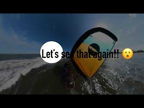 Wing foil blow out - Gold Coast Shearwater 16/01/22 - caught on Insta360 camera