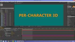 After Effects CS6 Tutorial - 124 - Enable Per Character 3D