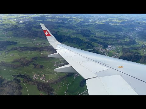 SWISS A320neo Windy Afternoon landing in Zurich Airport (ZRH)