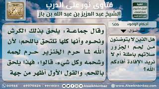 506 -  أجزاء الجزور التي لا تنقض الوضوء - نور على الدرب_ image