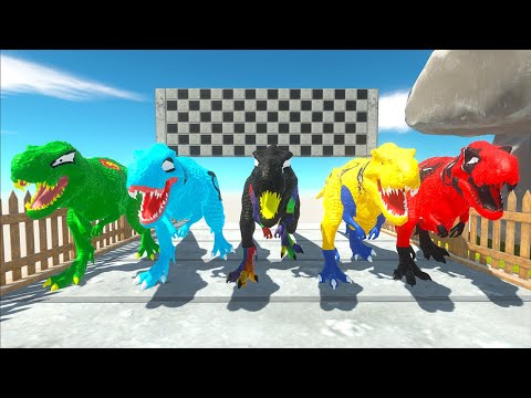 Hunting found Jurassic world evolution 5 T-REX DC vs Marvel Superhero - Dinosaurs Race Champions